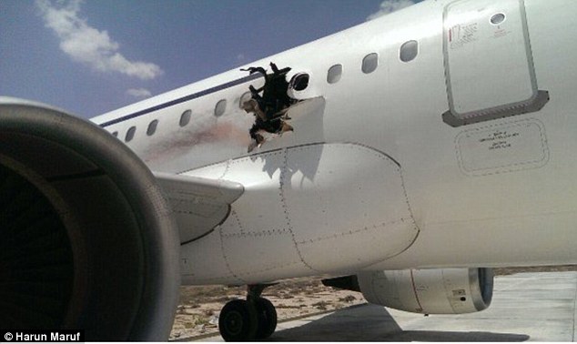 Suspected Bomb Blast On Somali Jet At 14000 Feet- 1 Dead.
