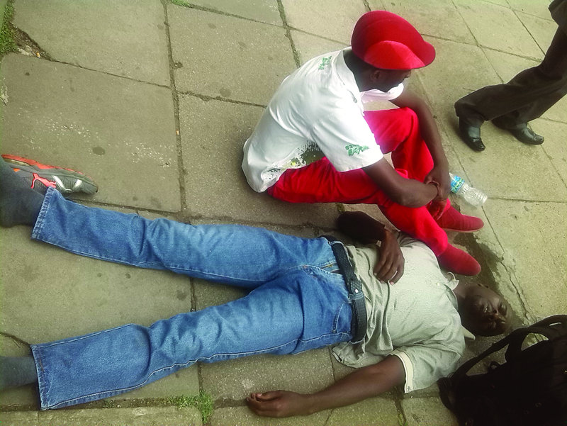 Abducted Itai Dzamara’s, Defiant Brother Arrested At Harare’s Africa Unity Square