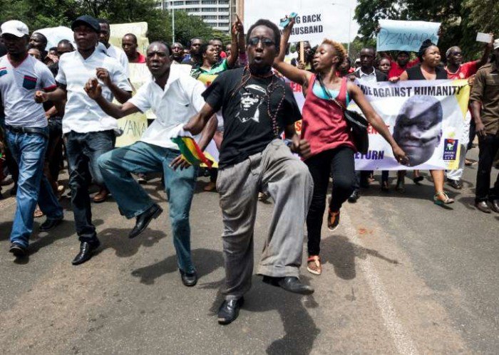 Demonstrators Sing, Dance And Shout, Marking A Year, Gone Since Dzamara’s Disappearance