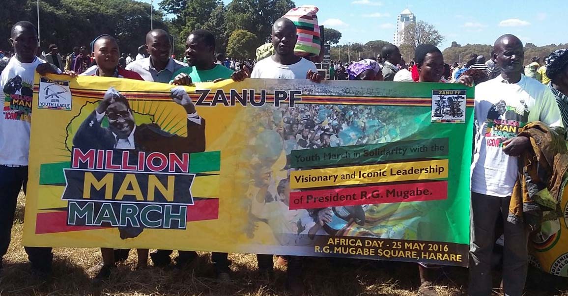 The Zanu PF One Million Man March In Harare, Under Cover Of Africa Day Celebrations On 25 May 2016.