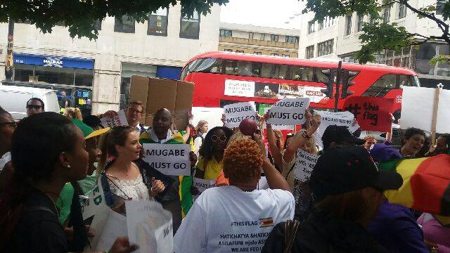 PHOTOS-Zimvigil Protest At Zimbabwe House In London, In Solidarity With Pastor Evans Mawarire