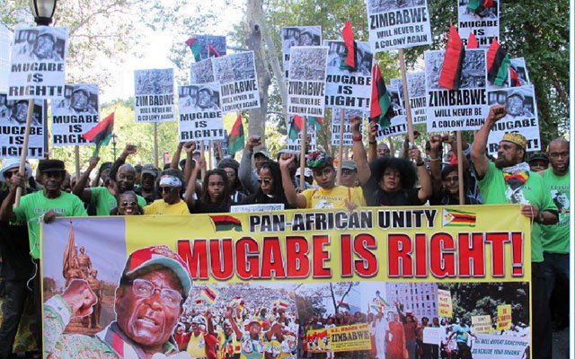 December 12 counter and unapologetically pro-President Mugabe and Zanu-PF demonstration upstages #ThisFlag at UN