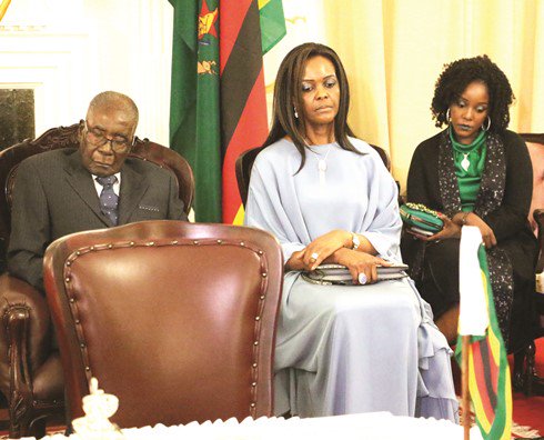 The moment a miserable long faced bunch realised, diamonds loot will never buy happiness, just before a state dinner in Harare.