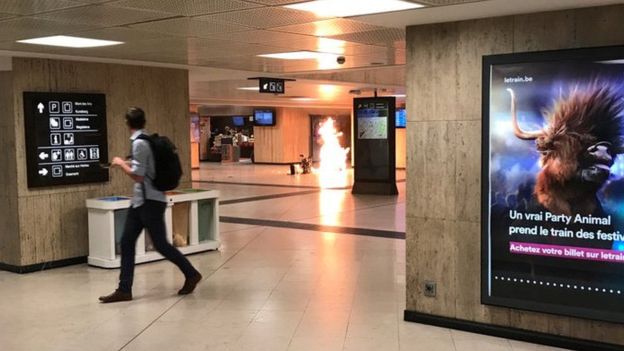 BREAKING NEWS: Belgian soldiers have shot a suspected suicide bomber  dead at Brussels Central Station