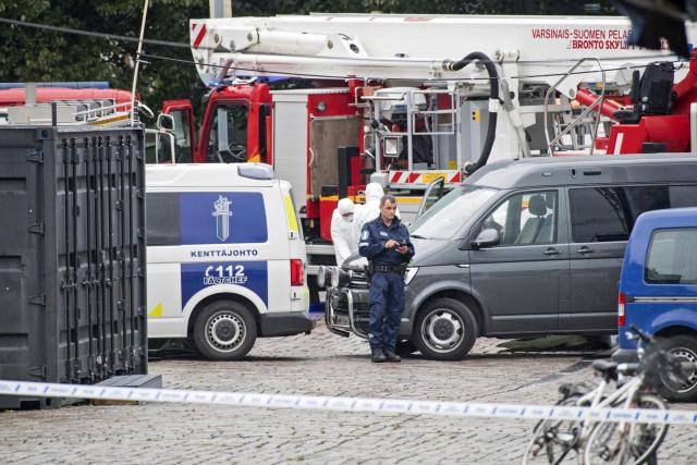 ‘TWO PEOPLE HAVE BEEN KILLED and five injured after beeing stabbed in the Puutori-Market Square area, South west of the Finnish city of Turku’