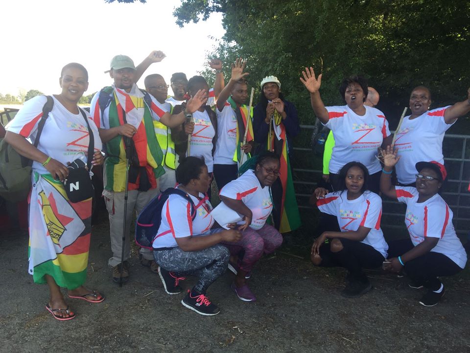 Zimbabwe Diasporans in ZHRO 105km #WalkForFreedom charity walk to raise funds from Brighton Pier to Zimfest 2017 at Kempton Park in London