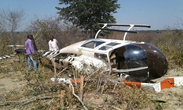 A Zimbabwe National Parks  Management Authority helicopter crashed yesterday in Hwange National Park