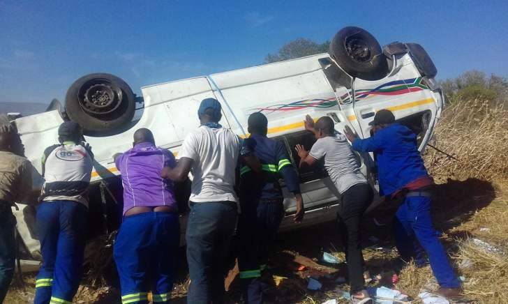 Eight people, at least six Zimbabweans were killed after a Bulawayo bound Toyota Quantum they were travelling in collided with a private vehicle along the N1 highway.
