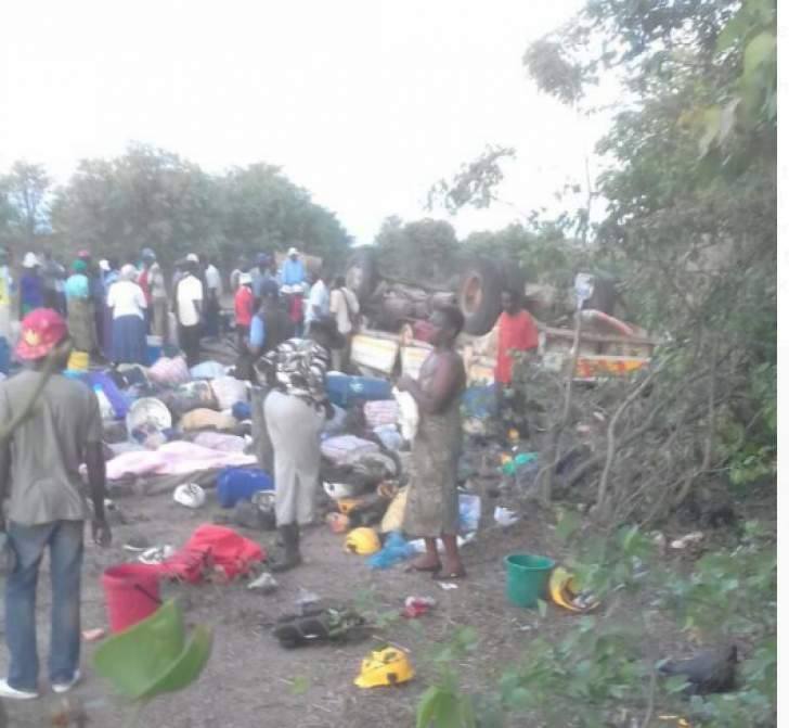 BREAKING NEWS:Twenty two malaria control team members, who only yesterday were at at Mateme Secondary School in Nkayi in Matabeleland North have died in a road accident