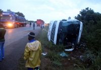 ACCIDENT ONE killed and several injured when a  bus travelling from Bulawayo to Masvingo  overturned at ‘Danger’ escarpment in Esigodini.