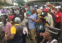 PHOTOS: BULAWAYO CROWDS CLASH WITH RIOT POLICE- at the Bulawayo high court in protest over the banning of the coronation of Crown prince Bulelani Khumalo that was scheduled for Saturday 03 March 2018 at Barbourfields stadium