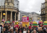 APPROXIMATELY  30,000 PEOPLE  ATTENDED TODAY’S MARCH AGAINST RACISM IN LONDON in an expression of unity against a rise in racism, Islamophobia and anti-Semitism.