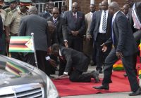 ZANU PF CURSE OF LEADERS TRIPPIN AND FALLING, STRIKES AGAIN as Vice President Constantino Chiwenga ( 61) trips and falls down a staircase at the Zanu PF headquarter and rushed rushed to hospital.
