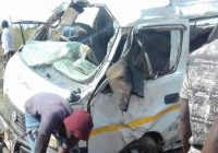 ACCIDENT: SCHOOL CHILDREN FEARED DEAD IN KOMBI MINIBUS CRASH when it overturned near Southlea Park in Harare this afternoon.