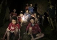 THAILAND CAVE RESCUE: 5:40pm LOCAL TIME: THE FIRST BOY EMERGED AT 5:40pm , SEVERAL HOURS AHEAD OF PREDICTED TIME , in an operation involving up to 90 divers to bring the children to safety,..eight to go,