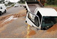 ‘BULAWAYO DRIVER, swerved to avoid a pothole and landed in ditch, instead of slowing down and negotiating cautiously past the danger’