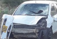 TWO people died on the spot  one injured after a Honda Fit car came off the road and hit them in Cowdray Park, Bulawayo yesterday.