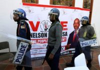 ‘POLICE RAID  MDC ALLIANCE, GWERU OFFICES  in search of  subversive material in the form of weapons’.