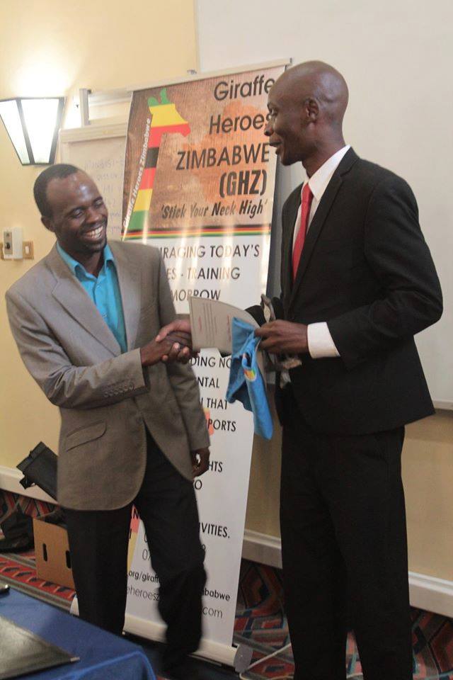 Itai Dzamara Honoured  As A ‘Hero’  By  Giraffe Heroes Zimbabwe organisation 27 January 2015