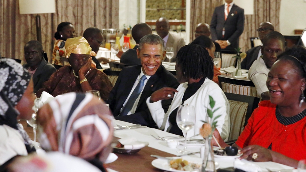 Obama Attends Private Dinner In Nairobi With Step-grandmother & Kenyan Family
