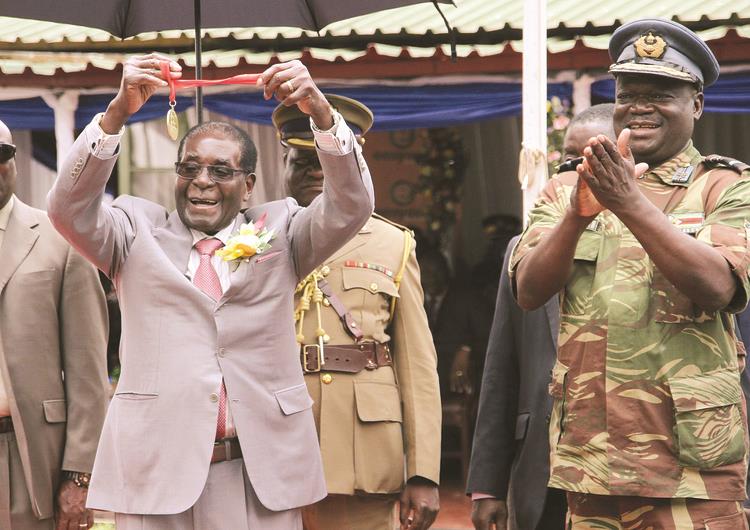 ‘Security services maintain   a conducive and peaceful environment, promoting economic growth’-Mugabe .