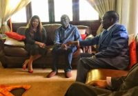 The new Zimbabwe President Emmerson Mnangagwa today took time, along with his Vice President Retired General Constantino Chiwenga to visit the sick MDC T leader, former prime Minister Morgan Tsvangirai at his Highlands home in Harare.