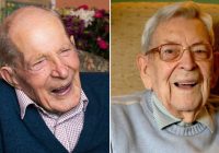 BRITAIN’S OLDEST MEN (110) Robert Weighton and Alf Smith, born on 29 March 1908, have celebrated their 110th birthdays on the same day and credited their long lives to “laughter” and porridge. as the keys to a long life.