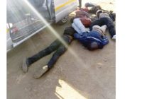 FOUR  armed robbers,out on bail  on 24 armed robbery charges  were shot dead during a shootout with police in Kwekwe late on Wednesday.