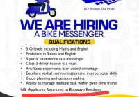 ‘PLAWN MOTORS Bulawayo advert wants Shona’s only for bike messenger job’s